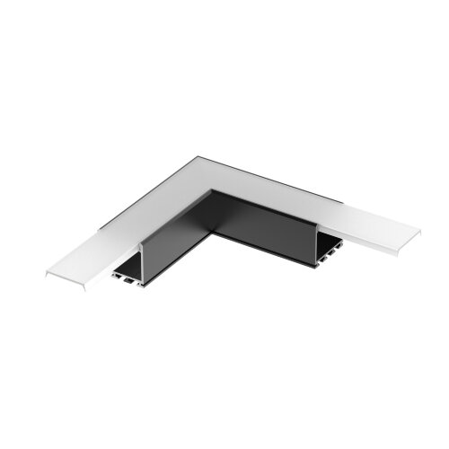 Угол PLS-LOCK-H25-L90 BLACK (с экраном MAT-L) (Arlight, Металл) - фото 1