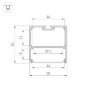 Профиль SL-LINE-5050-LW-2000 ANOD GOLD (Arlight, Алюминий) 039982 - фото 3