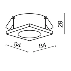 Встраиваемый светильник Stark GU10 1x10Вт IP 65 (Белый)