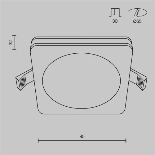 Встраиваемый светильник Phanton 3000K 1x7Вт 120° (Белый) - фото 7