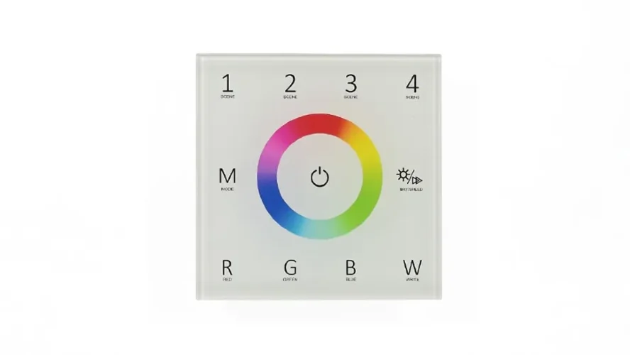 Сенсорная панель T4 White IC60 (12-24V, 4x3A, 4x(36-72W), RGBW, RF 2.4GHz) - фото I