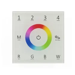 Сенсорная панель T4 White IC60 (12-24V, 4x3A, 4x(36-72W), RGBW, RF 2.4GHz)