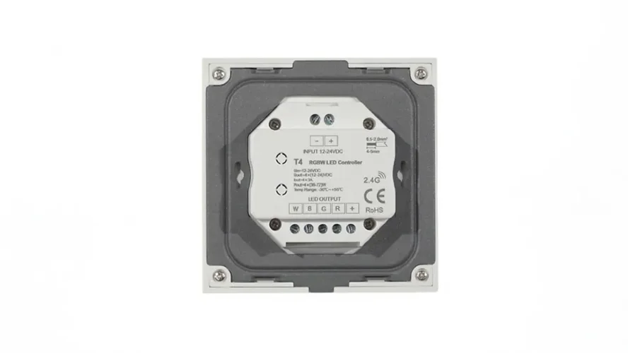 Сенсорная панель T4 White IC60 (12-24V, 4x3A, 4x(36-72W), RGBW, RF 2.4GHz) - фото II