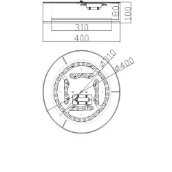 Потолочный светильник Зотикус / Zoticus (Золото) FR6005CL-L36G