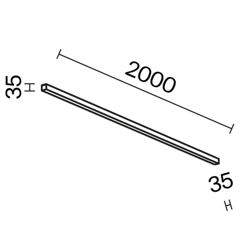 Линейный светильник накладной 3000K 35x35 40 Вт (Черный, 2 м) LL311015 (Черный) LL311015 - фото 3