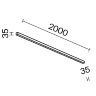 Линейный светильник накладной 3000K 35x35 40 Вт (Черный, 2 м) LL311015 (Черный) LL311015 - фото 3