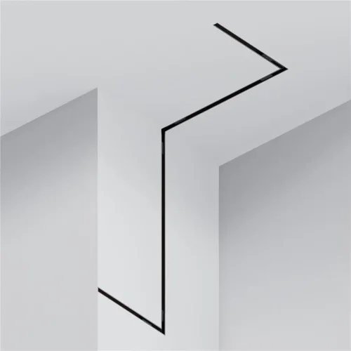 Шинопровод 2м Exility низкопрофильный встраиваемый под ГКЛ 12,5 мм (Черный) - фото 2