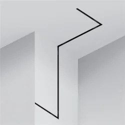 Шинопровод 2м Exility низкопрофильный встраиваемый под ГКЛ 12,5 мм (Черный)