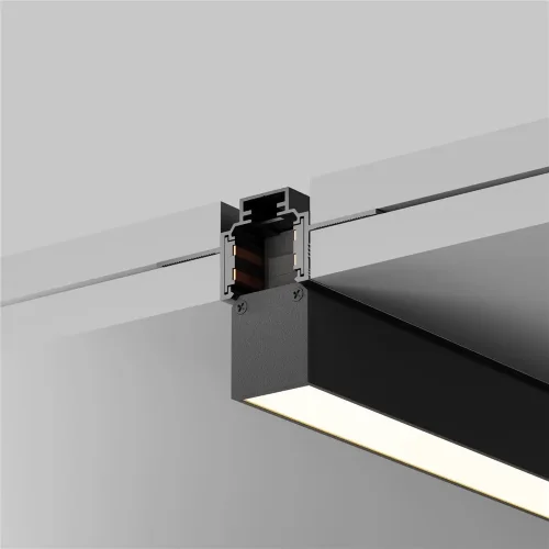 Шинопровод 2м Exility низкопрофильный встраиваемый под ГКЛ 12,5 мм (Черный) - фото 6