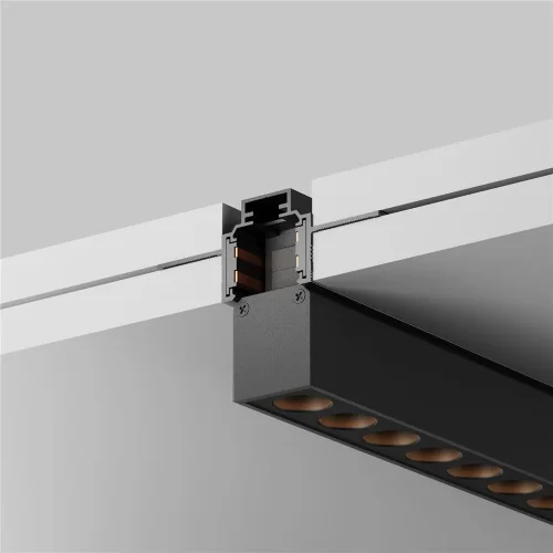 Шинопровод 2м Exility низкопрофильный встраиваемый под ГКЛ 12,5 мм (Черный) - фото 7