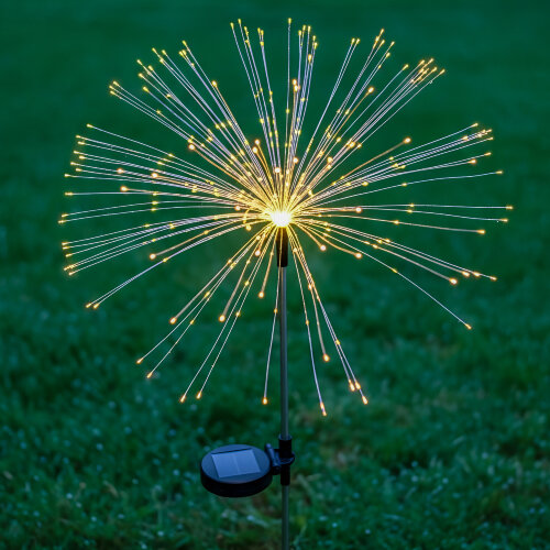 USL-S-837-PT900 FIREWORK Садовый светильник на солнечной батарее Фейерверк, 150 светодиодов, Теплый белый свет, 1xAА Ni-Mh аккумулятор в-к, IP44, TM Uniel - фото 6