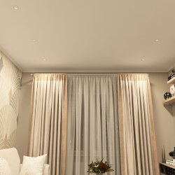 Встраиваемый светильник, IP 20, 50 Вт, GU10, белый, алюминий, Denkirs DK2037-WH