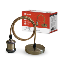 Патрон LOFT-Е27-R15AB со шнуром 1,5м античная бронза IN HOME