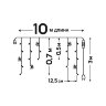 ULD-B10007-480-TTK WH IP44 Бахрома светодиодная с эффектом мерцания, 10м, Соединяемая, 480 светодиодов, Белый свет, Провод прозрачный - фото 8