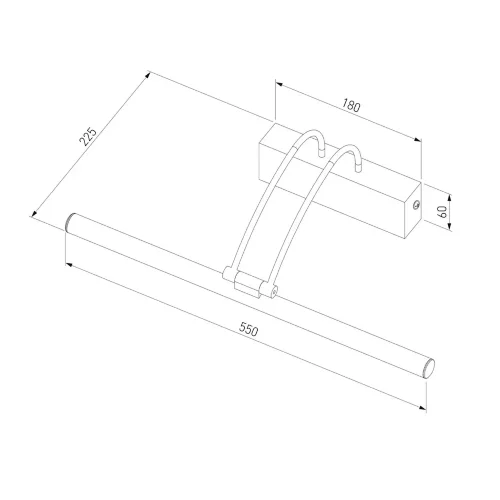 Настенный светодиодный светильник Simple LED никель Simple LED 10W 1011 IP20 никель - фото 4