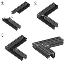 Шинопровод для натяжного потолка 2м, в комплекте соединительная планка 4шт «Novotech» 135304, серия: VECTOR