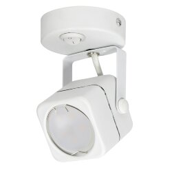 DLC-S613 GU10-B WHITE Светильник декоративный накладной, серия Sotto, Без лампы, цоколь GU10, Выкл, на корпусе, Металл, Белый, TM Fametto