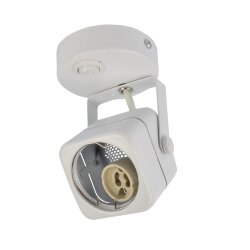 DLC-S613 GU10-B WHITE Светильник декоративный накладной, серия Sotto, Без лампы, цоколь GU10, Выкл, на корпусе, Металл, Белый, TM Fametto