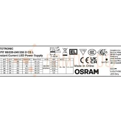 Драйвер для светодиодов OT FIT 60/220-240/350 D CS L | 18-61W 90-175V | DIP-переключатель 100-350mA | - OSRAM
