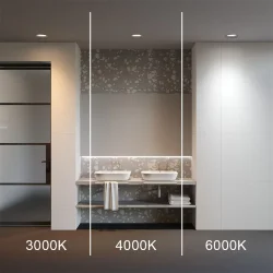 Встраиваемый светильник Okno 3000-4000-6000K 24W 100° IP 44 (Черный)