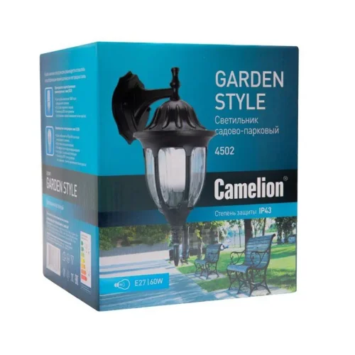 Светильник 4502 (НБУ 60Вт) 60Вт E27 IP43 улично-садовый бронза Camelion 10530 - фото 3
