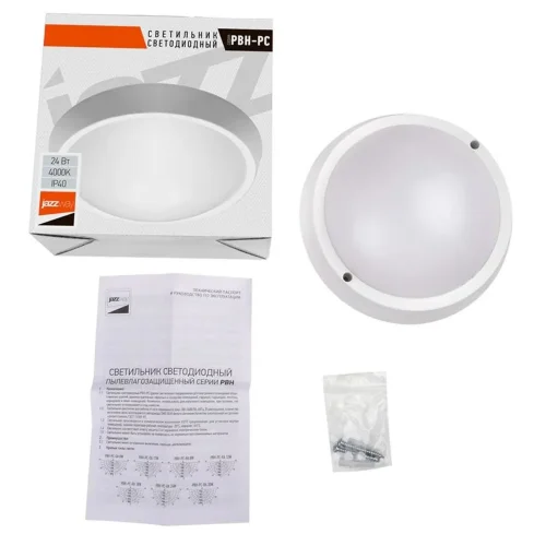 Светильник светодиодный 'Банник' PBH-PC-RA 24Вт 4000К IP65 ЖКХ ДБП пылевлагозащ. white Pro JazzWay 5020788 - фото 7