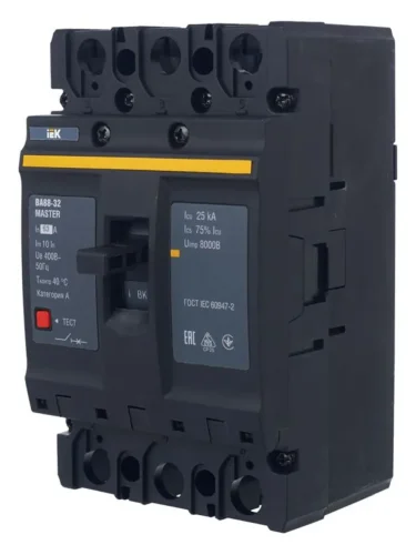 Выключатель автоматический 3п 63А 25кА ВА88-32 MASTER IEK SVA10-3-0063-02 - фото 8