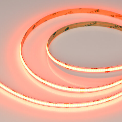 Светодиодная лента COB-X480-8mm 24V Orange (8 W/m, IP20, 5m) (Arlight) - фото 1