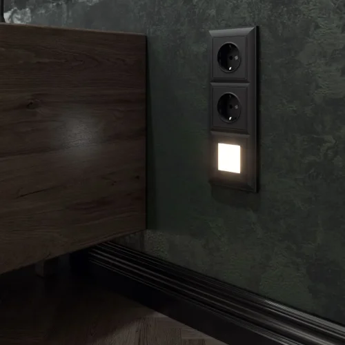 Рамка из поликарбоната на 3 поста Fiore черный W0032208 - фото 2