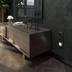 Рамка из поликарбоната на 3 поста Fiore черный W0032208