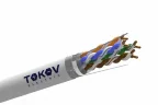 Кабель витая пара SF/UTP 4х2х24AWG(0.52мм) кат.5E PVC indoor Fluke tested 305м (м) PRO TOKOV ELECTRIC TKP-C06-SF/UTP-42-5E-305 - фото