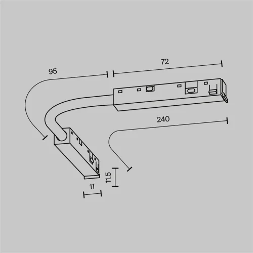 Коннектор питания шарнирный Exility X, черный (Черный) TRA239CS-42B - фото 6