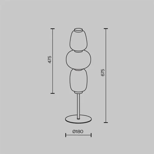 Настольный светильник Pattern 3000К 28Вт (Хром) - фото 2