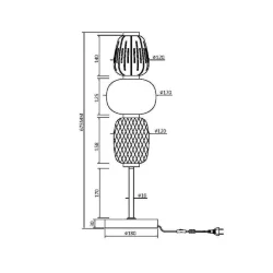 Настольный светильник Pattern 3000К 28Вт (Хром)