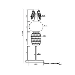 Настольный светильник Паттерн / Pattern 3000К 28Вт (Хром) MOD267TL-L28CH3K