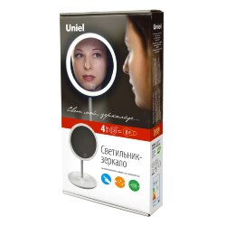 TLD-590 White-LED-80Lm-6000K-Dimmer Настольный светильник зеркало, 4W, Встроенный аккумулятор 3.7V-600mAh, Сенсорный выключатель, Диммер, Белый