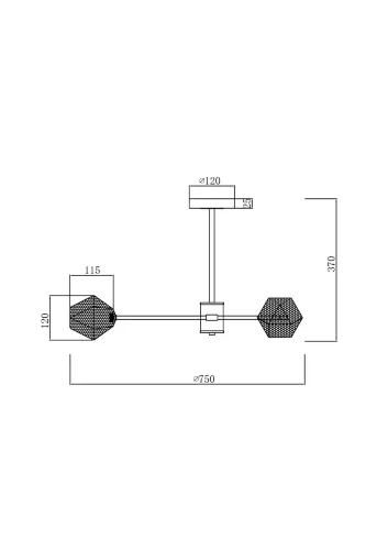 Люстра FR5328CL-06B Флористический / Floristic G9x6 (Черный) FR5328CL-06B - фото