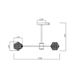 Люстра FR5328CL-06B Флористический / Floristic G9x6 (Черный) FR5328CL-06B