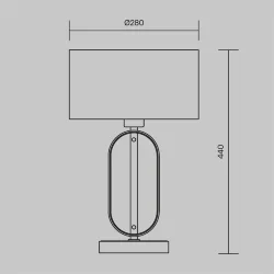 Настольный светильник Marmo E14х1 40Вт (Латунь)
