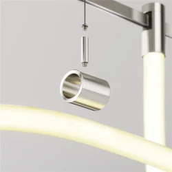 Потолочный коннектор с тросовым подвесом Tau в шинопровод Flarity платина (Платина)