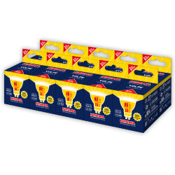 LED-JCDR-10W-WW-GU10-NR Набор из 10штук Лампа светодиодная, Форма JCDR, матовая, Серия Norma, Теплый белый свет 3000K, Картон