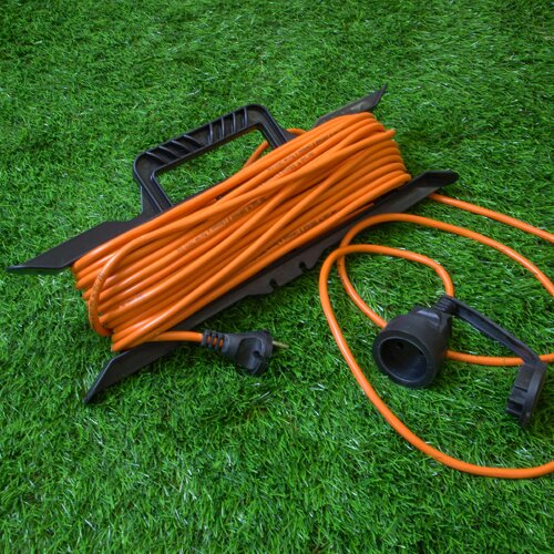 UG -UCK-1N-2x0.75-20M-F IP44 ORANGE Удлинитель силовой на рамке, б-з, 1гнездо, 20м ПВС 2х0.75, 6A, Оранжевый, TМ Uniel - фото 5