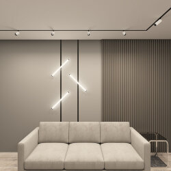 Акцентный светильник SMART SPOT 9W DIM 3000K-6000K, черный с белым, алюминий, Denkirs DK8040-BW+BK