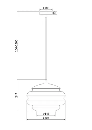 Подвесной светильник Рюш / Ruche E27х1 (Никель) P079PL-01SG - фото 4