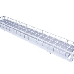 Накладной светодиодный светильник для спортзалов с защитной решеткой 40 Вт IP65 1280х250х95 мм 6000К Призма