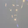 Гирлянда Бахрома 3,1 x 0,5 м Тепло-Белая с Мерцанием Белого Диода 220В, 120 LED, Провод Белый Каучук 2,3мм, IP65. Фото 3.