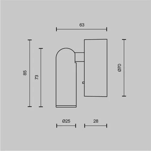 Настенный светильник (бра) Mirax 3000К 3Вт IP 20 (Черный) - фото