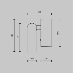 Настенный светильник (бра) Mirax 3000К 3Вт IP 20 (Черный)