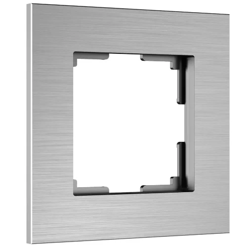 Рамка из металла на 1 пост АluMax алюминий W0013506 - фото 2