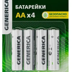 Элемент питания алкалиновый AA/LR6 Alkaline (блист.4шт) GENERICA ABT-LR06-ST-L04-G